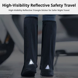 SEAMETAL Riding Rain Boots Cover Waterproof Shoes Men Women Non-slip Reflective Shoes Cover For Motorcycle Boots Rain Cover