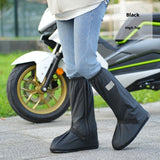 SEAMETAL Riding Rain Boots Cover Waterproof Shoes Men Women Non-slip Reflective Shoes Cover For Motorcycle Boots Rain Cover
