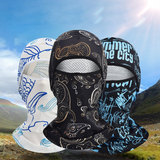 SEAMETAL Breathable Ice Silk Balaclava UV Protection Face Cover Moisture Wicking Outdoor Sports Motorcycle Biking