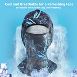 SEAMETAL Breathable Ice Silk Balaclava UV Protection Face Cover Moisture Wicking Outdoor Sports Motorcycle Biking