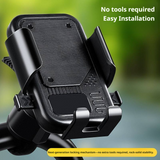 SEAMETAL Universal Motorcycle Phone Holder 360° Adjustable Shockproof Electric Bike Riding Cellphone Mount Navigation Bracket