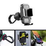 SEAMETAL Universal Motorcycle Phone Holder 360° Adjustable Shockproof Electric Bike Riding Cellphone Mount Navigation Bracket