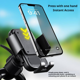 SEAMETAL Universal Motorcycle Phone Holder 360° Adjustable Shockproof Electric Bike Riding Cellphone Mount Navigation Bracket