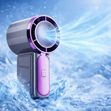 SEAMETAL Mini Portable Fan Air Turbo Tech 5 Gear Wind Adjustable Handheld Fan LED Display Ultra-quiet USB Rechargeable Pocket Fan