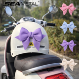 SEAMETAL Motorcycle Helmet Bow Fabric Ribbon Layered Loops Adhesive Attachment Personalized Styling Helmet Decoration