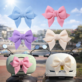 SEAMETAL Motorcycle Helmet Bow Fabric Ribbon Layered Loops Adhesive Attachment Personalized Styling Helmet Decoration