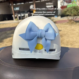 SEAMETAL Motorcycle Helmet Bow Fabric Ribbon Layered Loops Adhesive Attachment Personalized Styling Helmet Decoration