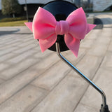 SEAMETAL Motorcycle Helmet Bow Fabric Ribbon Layered Loops Adhesive Attachment Personalized Styling Helmet Decoration