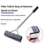 SEAMETAL Car Window Cleaning Brush Telescopic Metal Handle Washable Microfiber Cover Squeegee Glass Care Detailing Tool