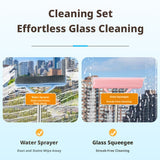 SEAMETAL Car Window Cleaning Brush Telescopic Metal Handle Washable Microfiber Cover Squeegee Glass Care Detailing Tool