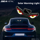 SEAMETAL Car Solar Window Light Demon Eye Graphic Suction Mount Rechargeable ABS Acrylic Body Vehicle Styling Decor