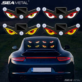 SEAMETAL Car Solar Window Light Demon Eye Graphic Suction Mount Rechargeable ABS Acrylic Body Vehicle Styling Decor