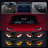 SEAMETAL Car Solar Window Light Demon Eye Graphic Suction Mount Rechargeable ABS Acrylic Body Vehicle Styling Decor