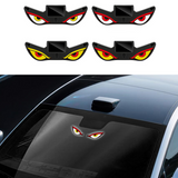 SEAMETAL Car Solar Window Light Demon Eye Graphic Suction Mount Rechargeable ABS Acrylic Body Vehicle Styling Decor