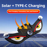 SEAMETAL Car Solar Window Light Demon Eye Graphic Suction Mount Rechargeable ABS Acrylic Body Vehicle Styling Decor