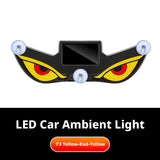 SEAMETAL Car Solar Window Light Demon Eye Graphic Suction Mount Rechargeable ABS Acrylic Body Vehicle Styling Decor