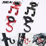 SEAMETAL Motorcycle Handlebar Hook Rotating Metal Clamp Padded Screw Mount Bag Hanging Daily Storage Scooter Accessories
