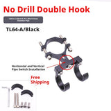 SEAMETAL Motorcycle Handlebar Hook Rotating Metal Clamp Padded Screw Mount Bag Hanging Daily Storage Scooter Accessories