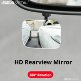 SEAMETAL Car Auxiliary Mirrors Adjustable View Angle Adhesive Base Parking Observation Swivel Support Mirror Accessories