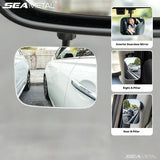 SEAMETAL Car Auxiliary Mirrors Adjustable View Angle Adhesive Base Parking Observation Swivel Support Mirror Accessories