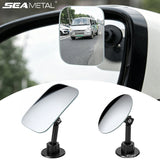 SEAMETAL Car Auxiliary Mirrors Adjustable View Angle Adhesive Base Parking Observation Swivel Support Mirror Accessories