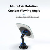 SEAMETAL Car Auxiliary Mirrors Adjustable View Angle Adhesive Base Parking Observation Swivel Support Mirror Accessories