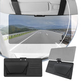 SEAMETAL Car Sun Visor Extender Tinted Hinged Shield Card Slots Storage Pocket Strap Mount Cabin Organizer Accessories