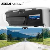 SEAMETAL Car Sun Visor Extender Tinted Hinged Shield Card Slots Storage Pocket Strap Mount Cabin Organizer Accessories