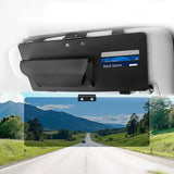 SEAMETAL Car Sun Visor Extender Tinted Hinged Shield Card Slots Storage Pocket Strap Mount Cabin Organizer Accessories