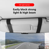 SEAMETAL Car Sun Visor Extender Tinted Hinged Shield Card Slots Storage Pocket Strap Mount Cabin Organizer Accessories