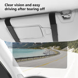 SEAMETAL Car Sun Visor Extender Tinted Hinged Shield Card Slots Storage Pocket Strap Mount Cabin Organizer Accessories