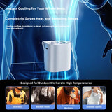 SEAMETAL Outdoor Clip Fan Rechargeable Cooling ABS Body Silicone Clip Adjustable Head Digital Display Portable Fan Tool