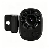 SEAMETAL Outdoor Clip Fan Rechargeable Cooling ABS Body Silicone Clip Adjustable Head Digital Display Portable Fan Tool