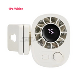 SEAMETAL Outdoor Clip Fan Rechargeable Cooling ABS Body Silicone Clip Adjustable Head Digital Display Portable Fan Tool