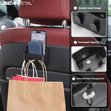 SEAMETAL Car Storage Pocket Adhesive Mount Phone Storage Metal Key Hooks Open Compartment Cabin Organizer Accessories