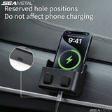 SEAMETAL Car Storage Pocket Adhesive Mount Phone Storage Metal Key Hooks Open Compartment Cabin Organizer Accessories