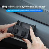 SEAMETAL Car Storage Pocket Adhesive Mount Phone Storage Metal Key Hooks Open Compartment Cabin Organizer Accessories