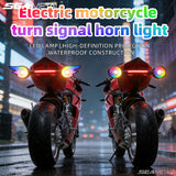SEAMETAL Motorcycle RGB Lights Wired Threaded Mount Magnetic Effect Selection Horn Flash Decor Styling Lamp Accessories
