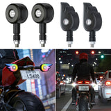 SEAMETAL Motorcycle RGB Lights Wired Threaded Mount Magnetic Effect Selection Horn Flash Decor Styling Lamp Accessories