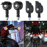 SEAMETAL Motorcycle RGB Lights Wired Threaded Mount Magnetic Effect Selection Horn Flash Decor Styling Lamp Accessories