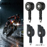 SEAMETAL Motorcycle RGB Lights Wired Threaded Mount Magnetic Effect Selection Horn Flash Decor Styling Lamp Accessories