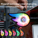 SEAMETAL Motorcycle RGB Lights Wired Threaded Mount Magnetic Effect Selection Horn Flash Decor Styling Lamp Accessories