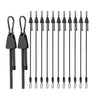 SEAMETAL Motorcycle Bungee Straps Flat Elastic Cargo Support Adjustable Connector Gated Hooks Touring Luggage Tie Downs