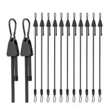 SEAMETAL Motorcycle Bungee Straps Flat Elastic Cargo Support Adjustable Connector Gated Hooks Touring Luggage Tie Downs