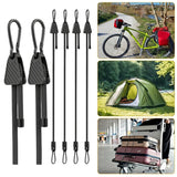 SEAMETAL Motorcycle Bungee Straps Flat Elastic Cargo Support Adjustable Connector Gated Hooks Touring Luggage Tie Downs