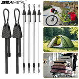 SEAMETAL Motorcycle Bungee Straps Flat Elastic Cargo Support Adjustable Connector Gated Hooks Touring Luggage Tie Downs