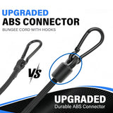 SEAMETAL Motorcycle Bungee Straps Flat Elastic Cargo Support Adjustable Connector Gated Hooks Touring Luggage Tie Downs