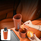 SEAMETAL Car Trash Container Soft Silicone Cup Shape Open Access Ribbed Exterior Washable Body Cabin Storage Litter Bin