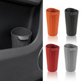 SEAMETAL Car Trash Container Soft Silicone Cup Shape Open Access Ribbed Exterior Washable Body Cabin Storage Litter Bin