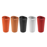 SEAMETAL Car Trash Container Soft Silicone Cup Shape Open Access Ribbed Exterior Washable Body Cabin Storage Litter Bin